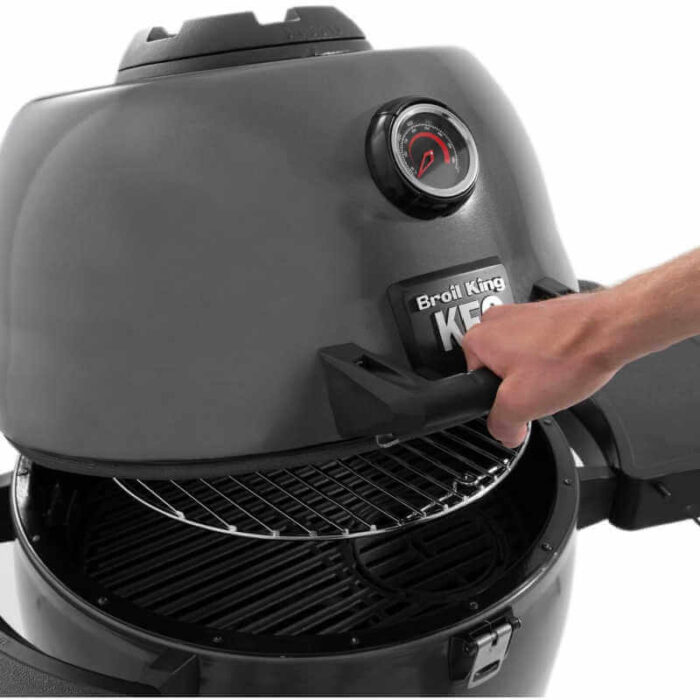 Broil-King-Keg-5000-Steel-Charcoal-Kamado-Grill-w-Grill-Lid-Handle